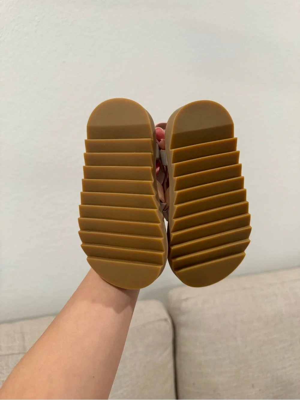 Burberry Pink & Peach Crisscross Kids Sandals